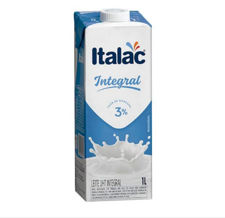 Leite Longa Vida Italac Com tampa Integral 1L