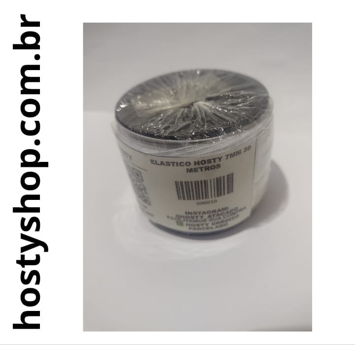 ELÁSTICO BRANCO 7mm PREMIUM TOP DE LINHA com 30 METROS