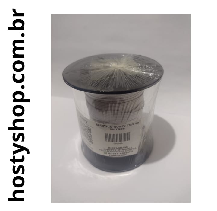 ELÁSTICO BRANCO 7mm PREMIUM TOP DE LINHA com 40 METROS