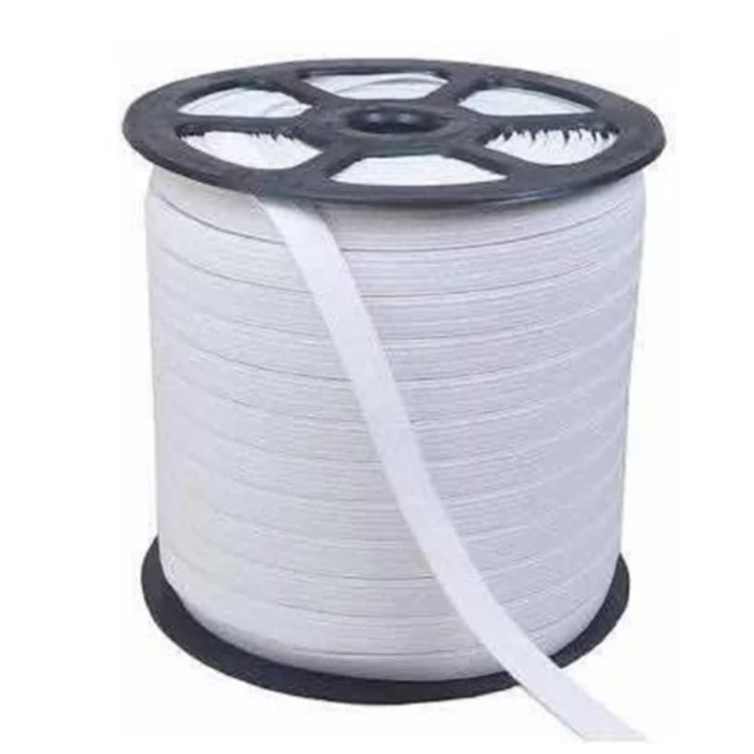 ELÁSTICO BRANCO 7mm PREMIUM TOP DE LINHA com 80 METROS
