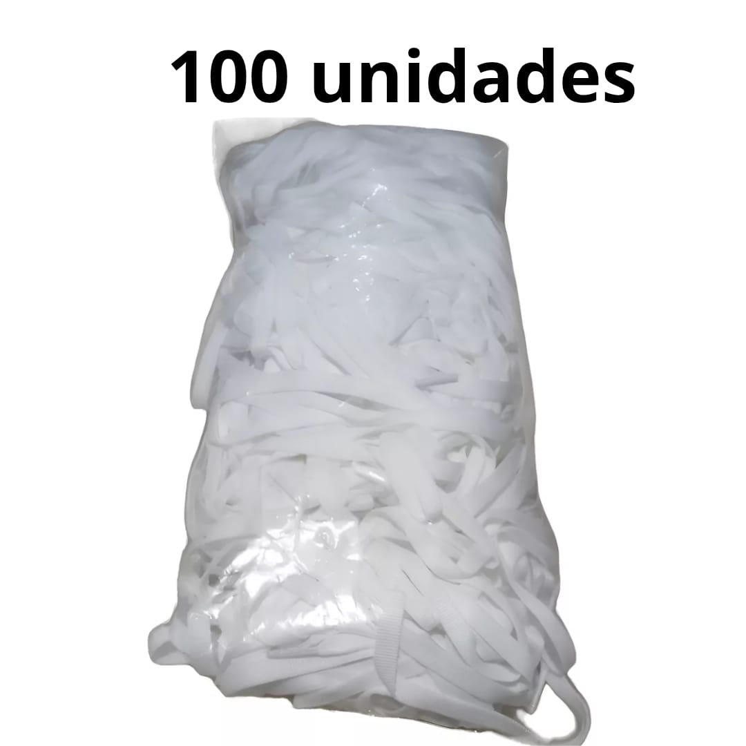 100 Cordão Cadarço Poliéster 140cm (100 Unidades) Com Ponteira