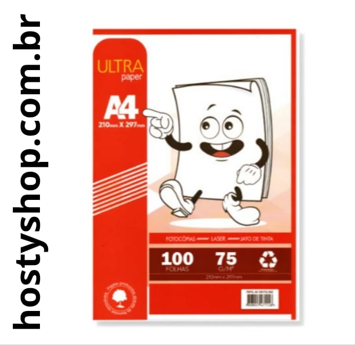 Papel Sulfite A4 Ultra Paper 100 folhas
